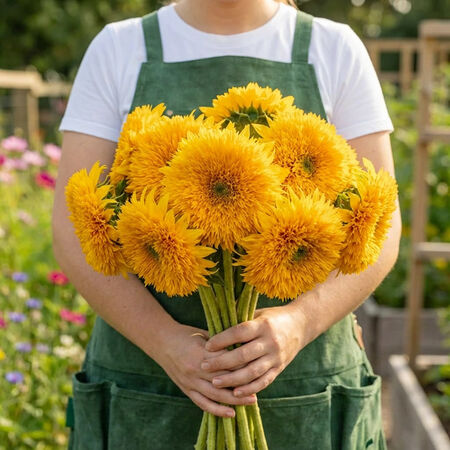 Dwarf Sungold Double, Sunflower Seeds - Packet image number null
